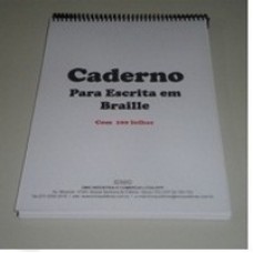 caderno para escrita em braille com 100 folhas