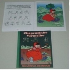 Livro de Estória Infantil em Libras Chapeuzinho Vermelho..