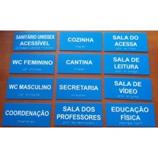 placas de sinalização 