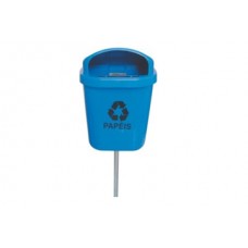 LIXEIRA INDIVIDUAL PARA COLETA SELETIVA C/ POSTE