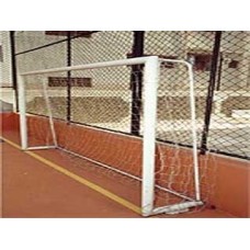 TRAVE P/FUTEBOL DE SALÃO TUBO 3" (2X3)PINT.BCO.(PAR)