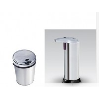 Lixeiras 06 E 09 Lts + Saboneteira Inox Automática C/ Sensor