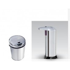 Lixeiras 06 E 09 Lts + Saboneteira Inox Automática C/ Sensor