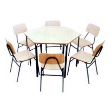CONJUNTO BIBLIOTECA ADULTO COM 06 CADEIRAS